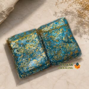 100 Pcs Random Colour Organza Potli Bags for Jewellery Packaging