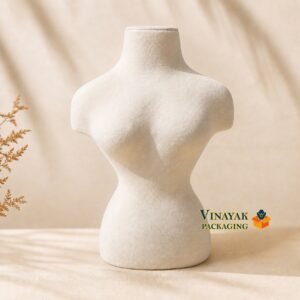 Velvet Jewelry Display Bust Stand for Necklace Pendant Chain Display (12 inch)