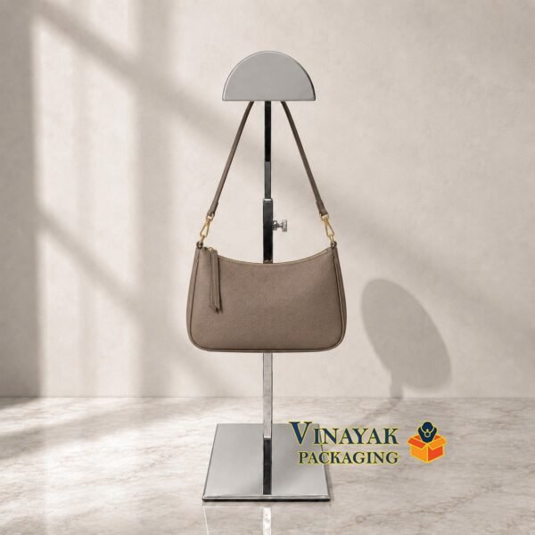 Stainless Steel Adjustable Height Handbag Display Stand (minimum height 15 inch, maximum height 24 inch)