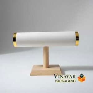 Luxury T-Bar Jewelry Display Stand | Velvet Bracelet & Watch Holder