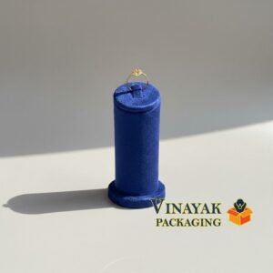 Premium Velvet Ring Display Stand – Cylindrical Jewellery Holder