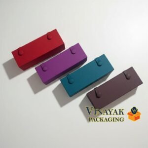 Premium Foldable 12 pair Earring Storage Box rexin finish with Snap Closure-6*2 inch