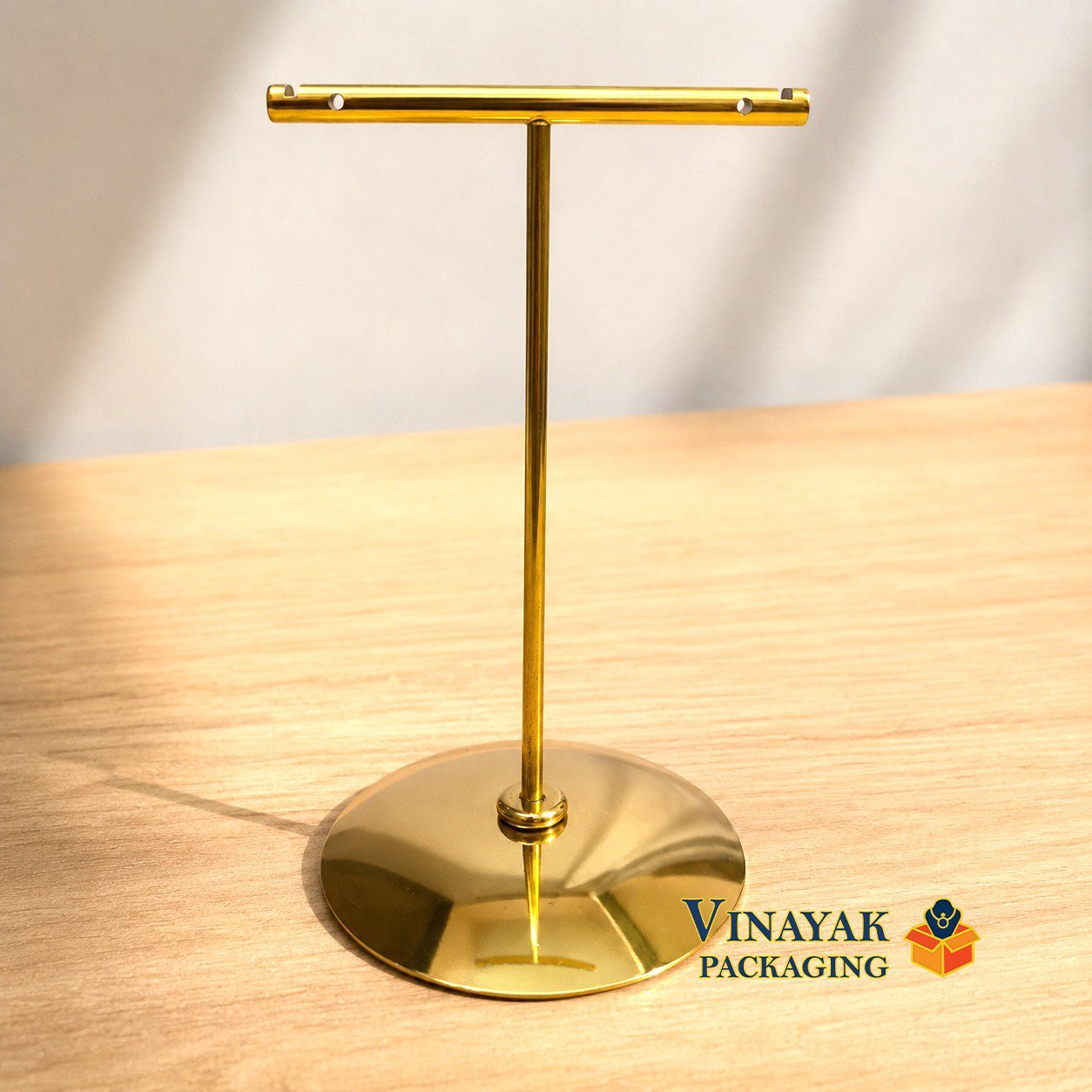 Gold Metal T-Bar Earring Display Stand (1 pc)