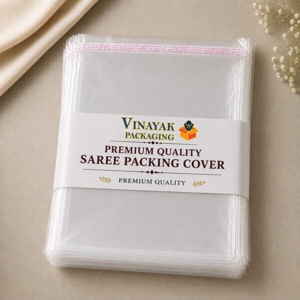 Premium Transparent Self-Adhesive Saree Packing Cover (Pack of 100)
