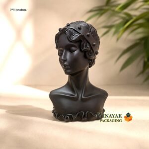 7×11 Inch Black Female Jewelry Display Bust Mannequin Stand
