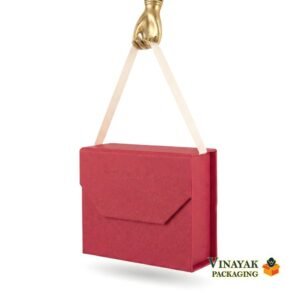 6 Pcs Premium Magnetic Jewelry Gift Box with Ribbon Handle | Luxury Necklace, Earrings & Pendant Packaging Box (4*3.5 inch)