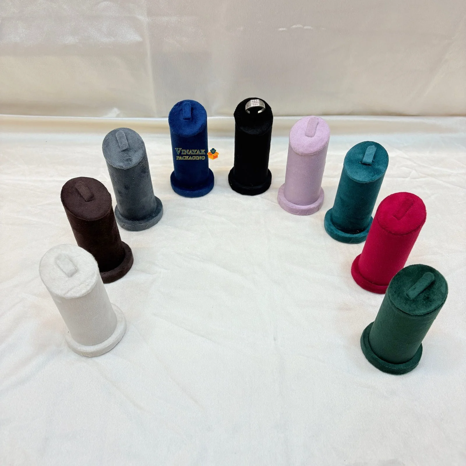 Velvet Ring Display Stands – Multi-Colour Jewellery Showroom Props 1 PCS