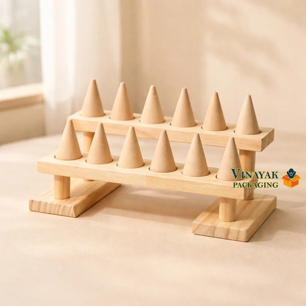 Wooden Jewelry Display Stand for Rings