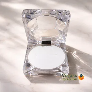 Premium Transparent Crystal Ring Box Set (12 Pieces)