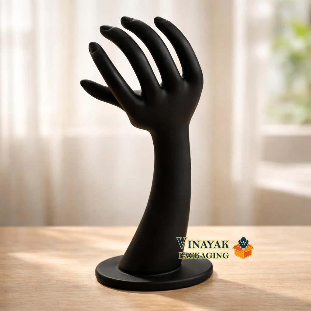Premium Black Hand Jewelry Display Stand for Rings