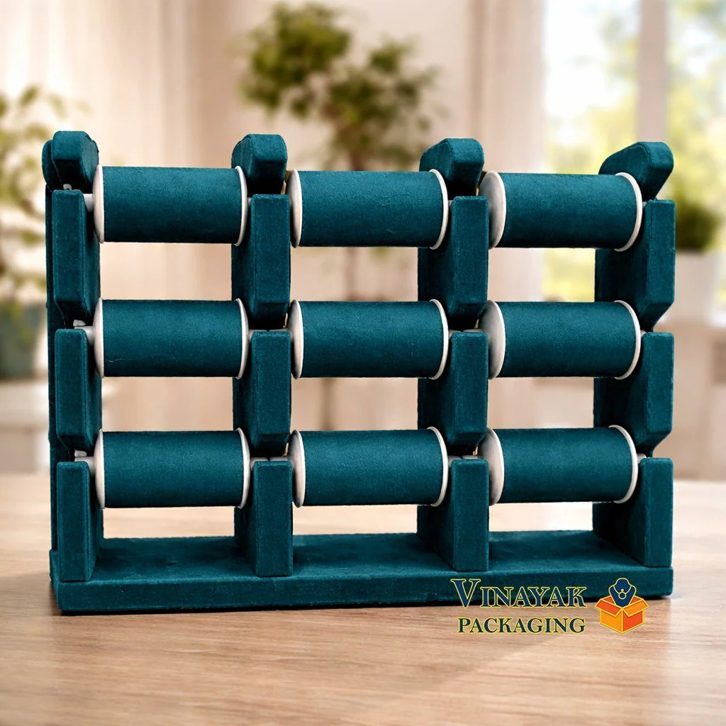 9 roll and 3-Tier Velvet Bangle Display Stand (size 10*12)