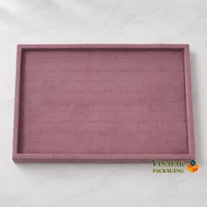 Velvet Ring Display Tray Organizer – Multi Slot Jewelry Ring Holder Tray (size 10*14)