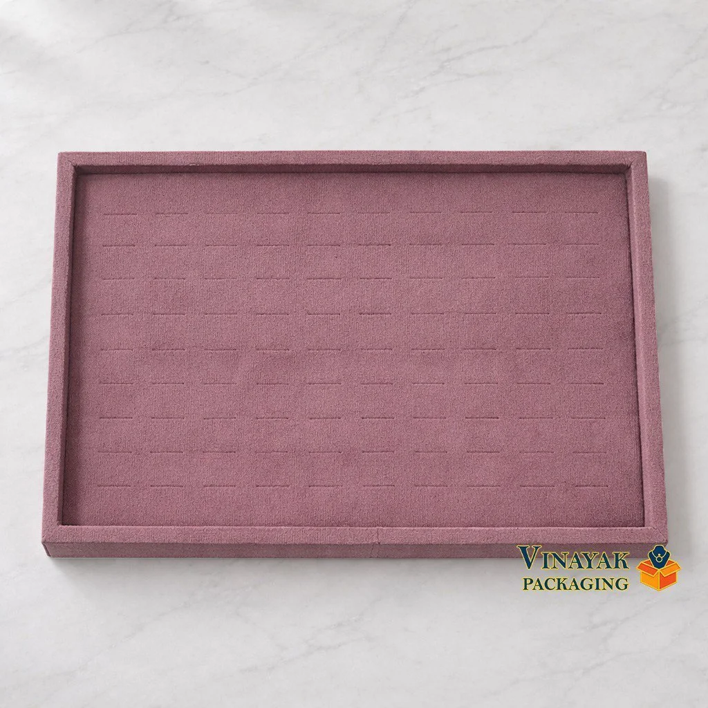 Velvet Ring Display Tray Organizer – Multi Slot Jewelry Ring Holder Tray (size 10*14)