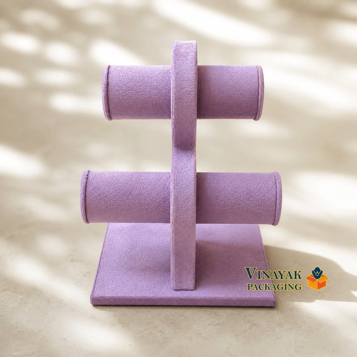 Premium Velvet Double Rod Bangle & Bracelet Display Stand
