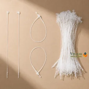 Premium Nylon Tag Pins / Loop Lock Fasteners for Jewellery & Garment Tagging (Transparent, Durable) - 500 pcs