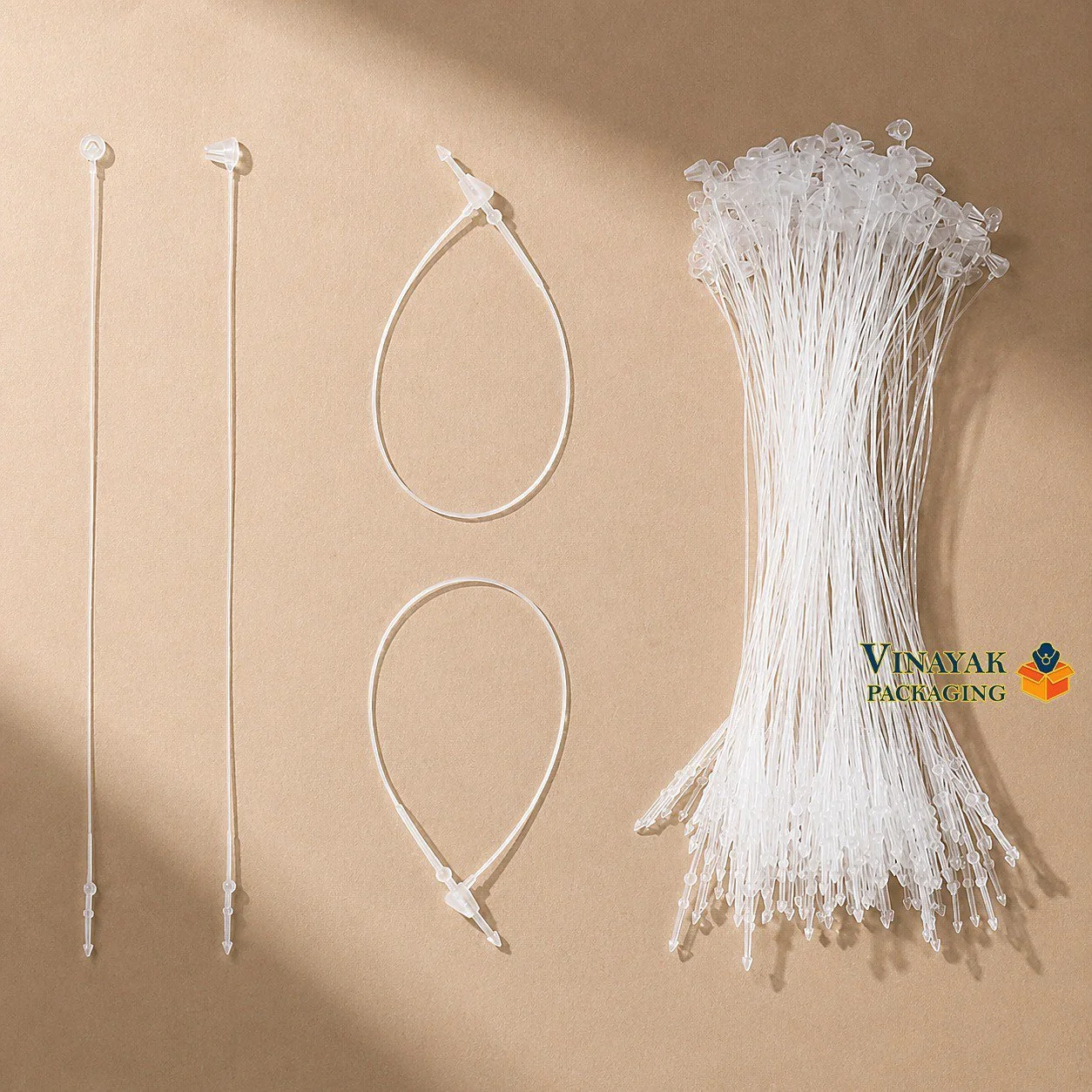 Premium Nylon Tag Pins / Loop Lock Fasteners for Jewellery & Garment Tagging (Transparent, Durable) - 500 pcs
