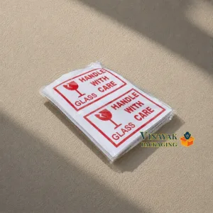 Handle With Care Glass Sticker Labels for Packaging | Fragile Warning Sticker (100 pcs)