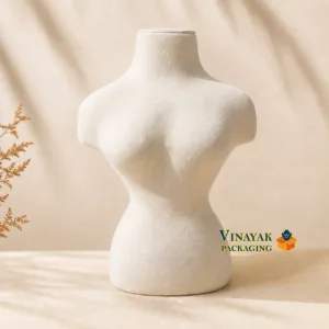 Velvet Jewelry Display Bust Stand for Necklace Pendant Chain Display (12 inch)
