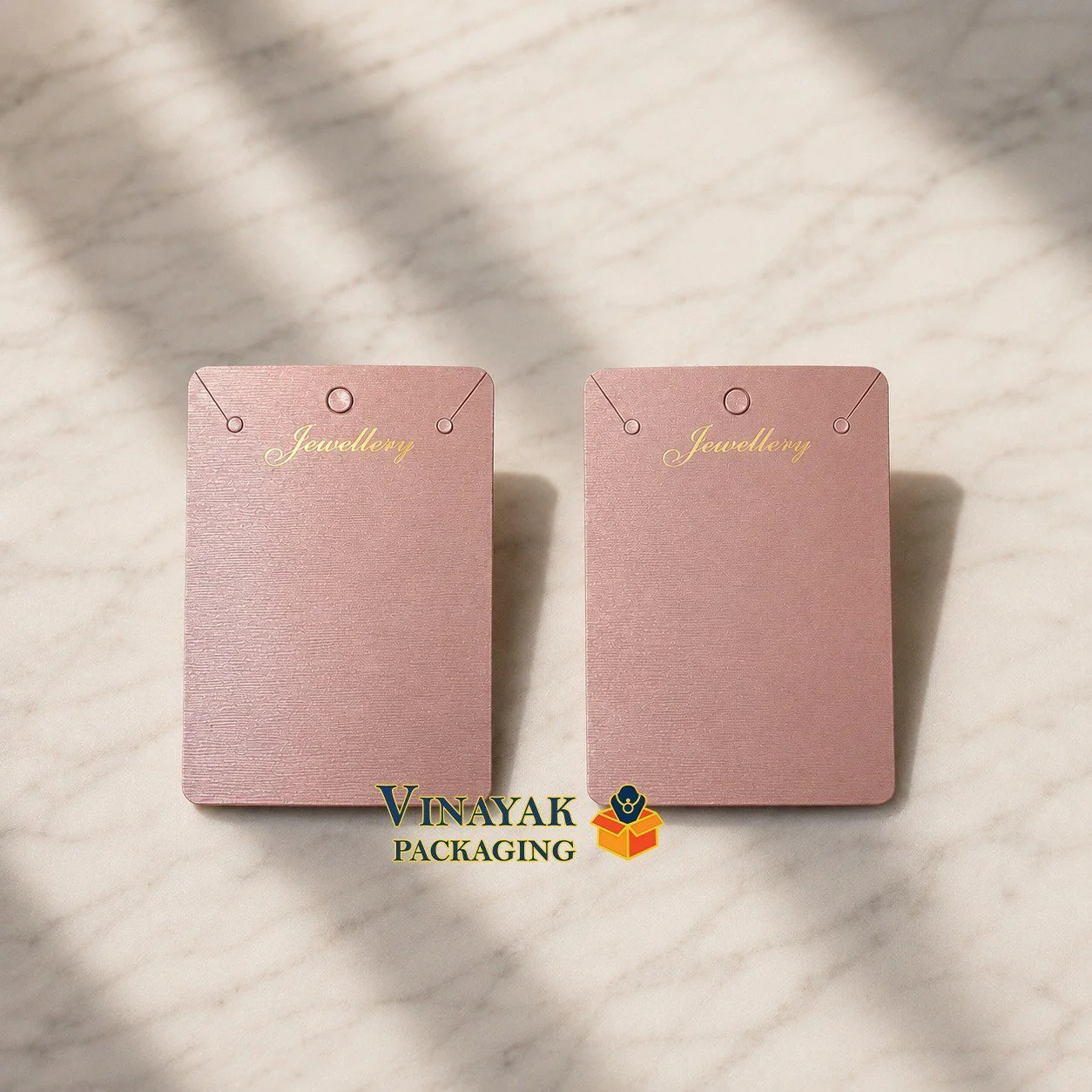 Pink Jewellery Chain Display Cards for Necklace & Pendant (100 pcs)