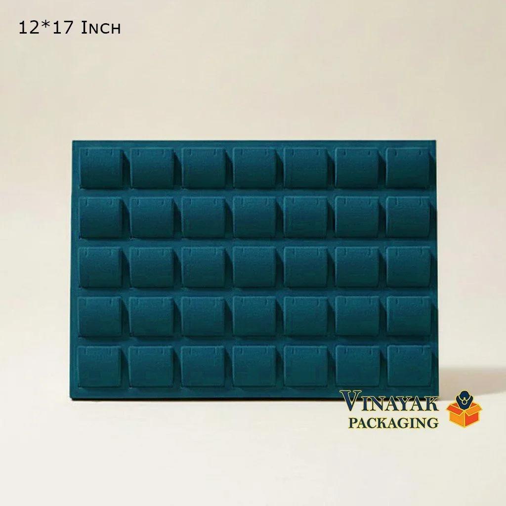 Premium Velvet Earrings Display Stand Tray | 12 x 17 Inch Jewelry Organizer Display Board
