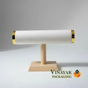 Luxury T-Bar Jewelry Display Stand | Velvet Bracelet & Watch Holder