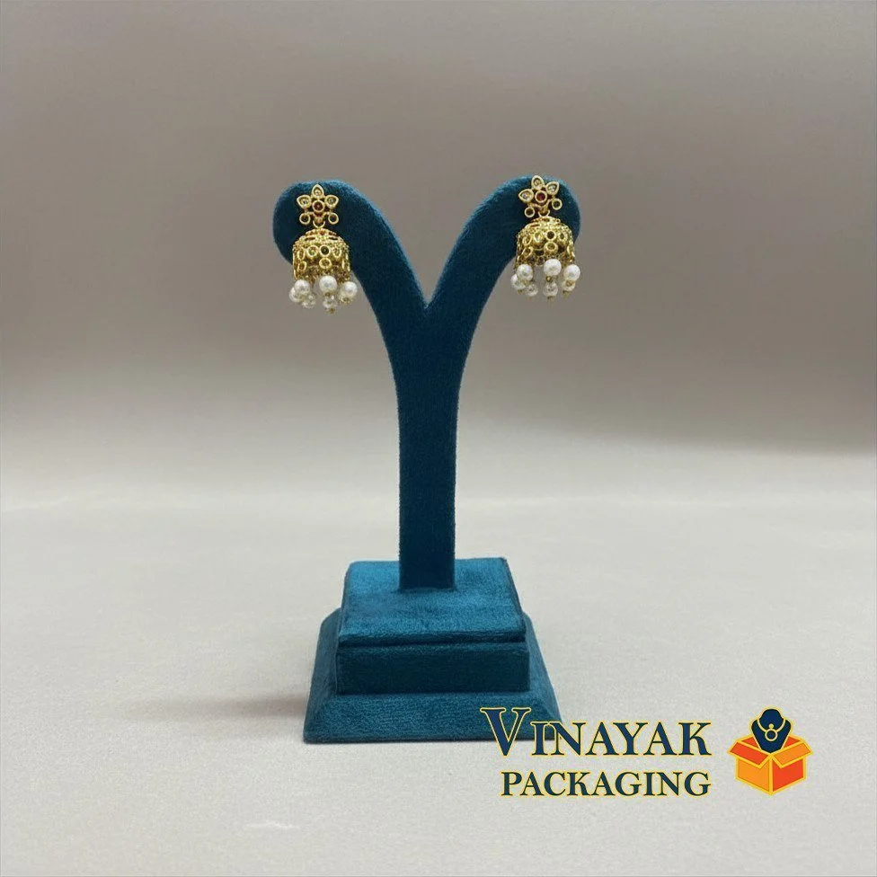 Premium Velvet Jewellery Display Stands - Multi-Color Collection