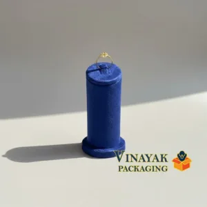 Premium Velvet Ring Display Stand – Cylindrical Jewellery Holder