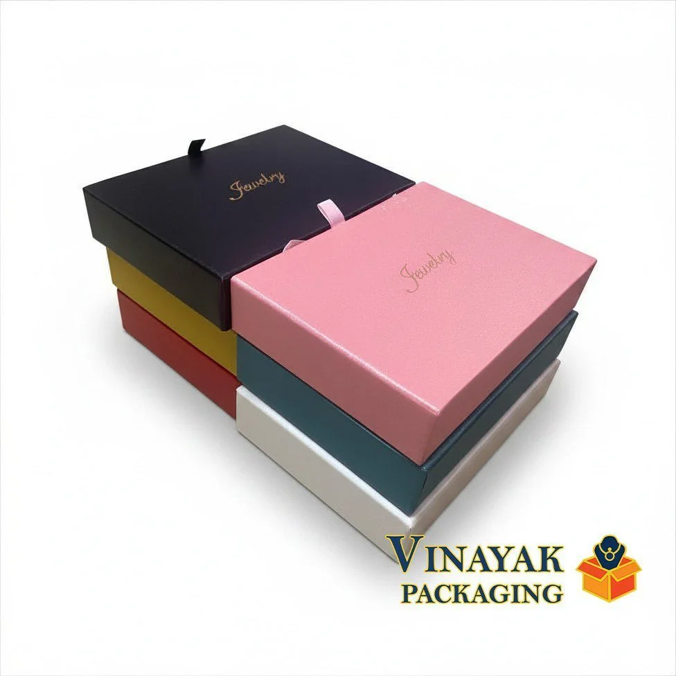 Premium Jewellery Necklace Gift Box Combo with Ribbon Handles - 6 pcs (size 6.5*5*1.5)