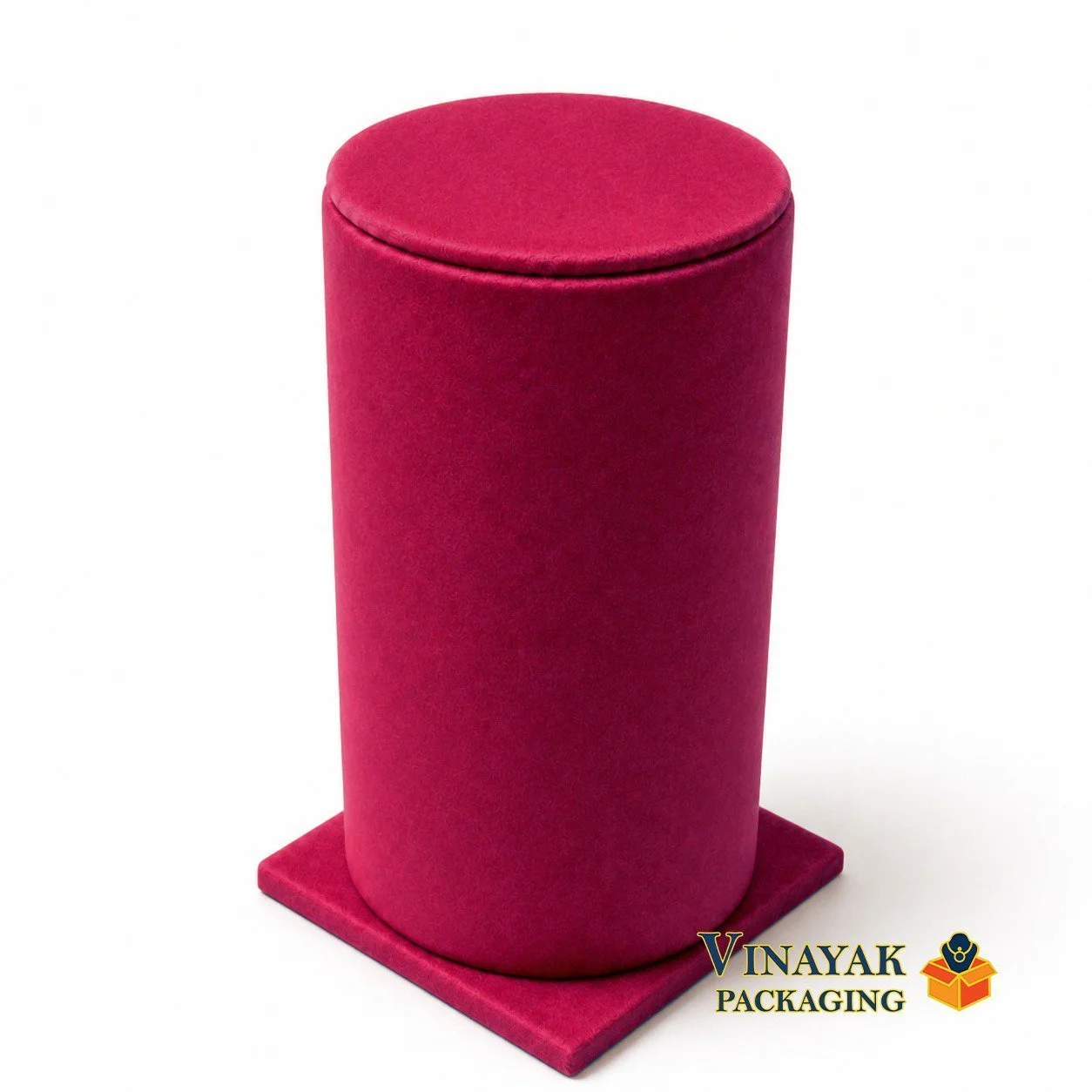 Velvet multiple choker Display Stand with Storage Box Cylindrical Hair Band Holder for Shop(size 7*12 inch)