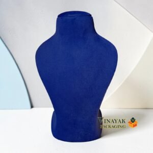 Velvet Necklace Display Bust Stand for Jewellery | Chain Pendant Showcase Mannequin with Back Hooks