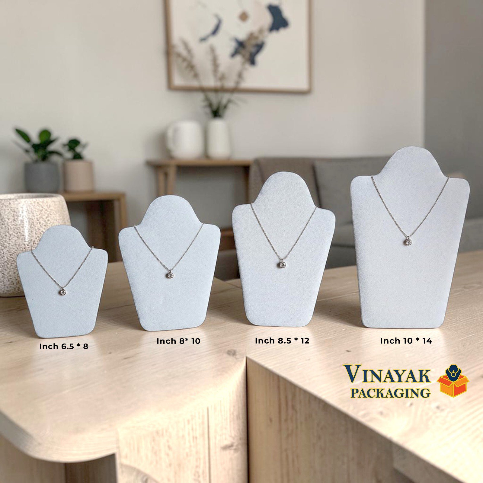 Velvet Necklace Display Bust Stand for Jewellery & Chain Display | Pendant Necklace Holder Dummy