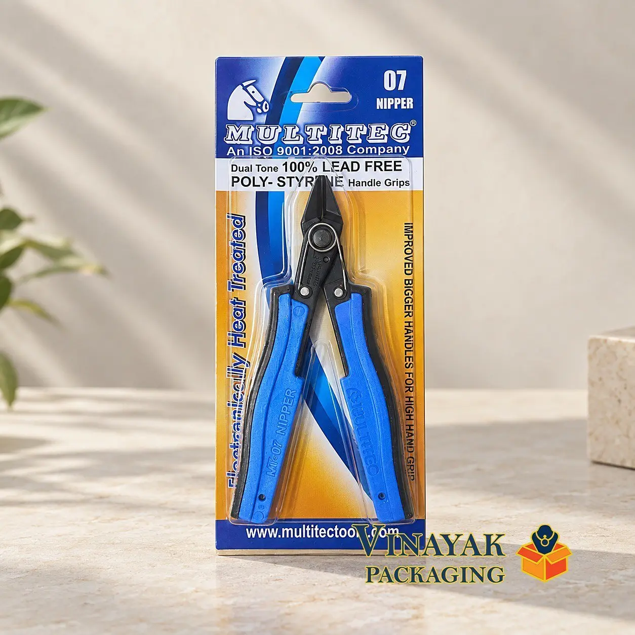 MULTITEC 07 Nipper Wire Cutter with Dual Tone Handle Grip | Precision Cutting Pliers for Electronics, Jewellery & Electrical Work