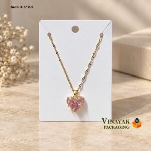 pendant chain Display Cards – Jewelry Packaging Card (3.5 x 2.5 Inch) 100 pcs