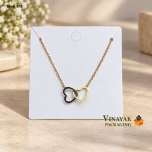 3×3 Inch White Display Cards – Jewellery Pendant & Chain Packaging Cards ( pack of 100 pcs)
