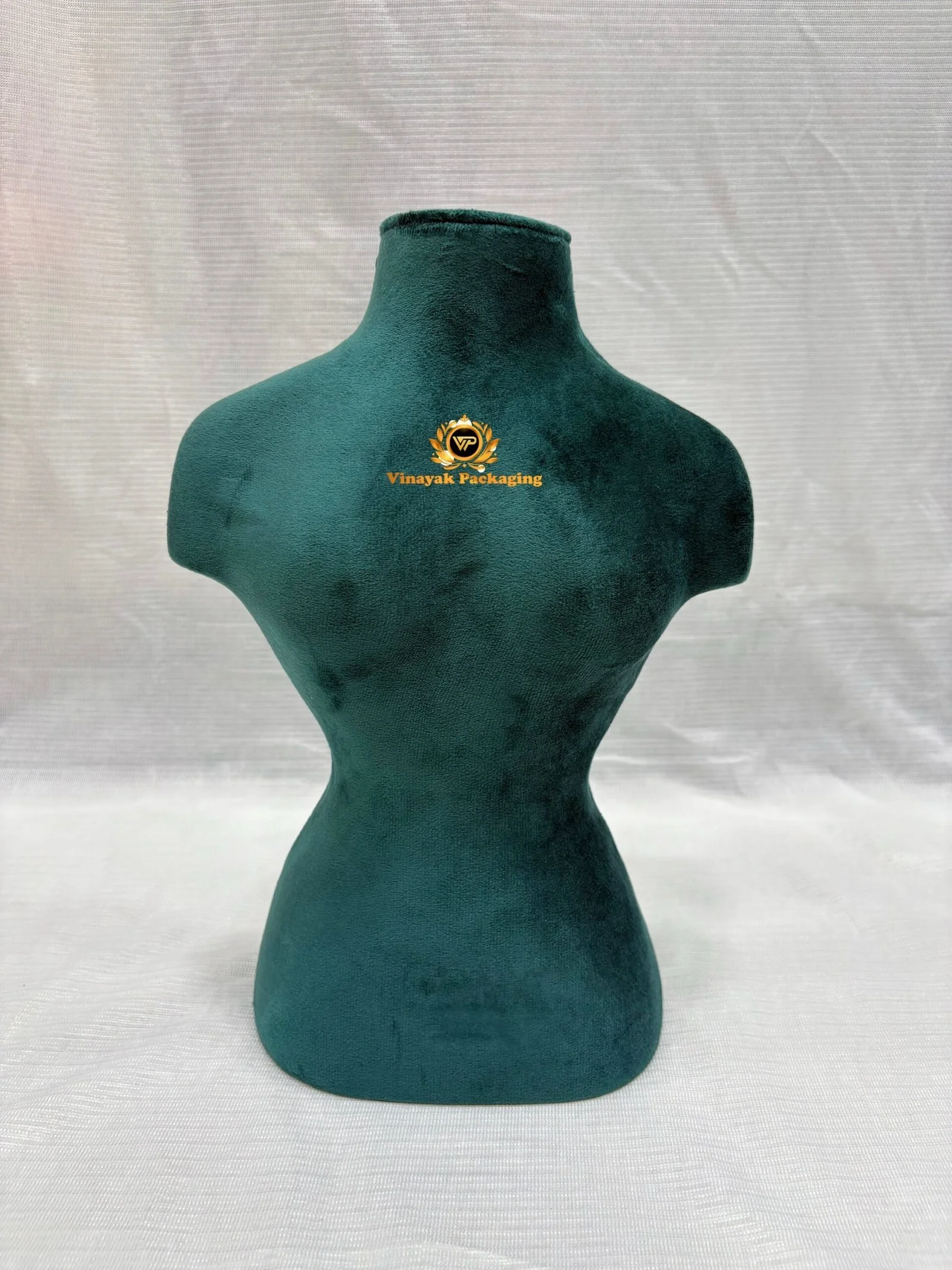 Velvet Female Torso Mannequin Display – Multi-Color Jewellery Stand