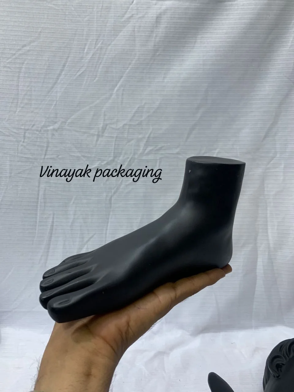 Matte Black Foot Mannequin Display Stand for Anklets, Toe Rings & Foot Jewellery