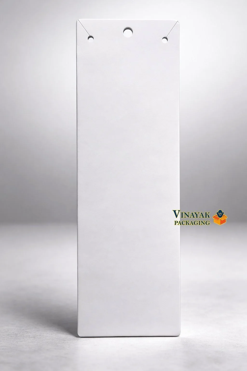 Premium chain White Hang Tag Cards with Pre-Punched Holes - 100 pcs (1.5*6.5 inch)