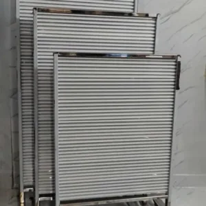 Foldable Rolling Display Panel Stand with Shutter Design – Heavy Duty Metal Display Divider on Wheels (1 pcs)