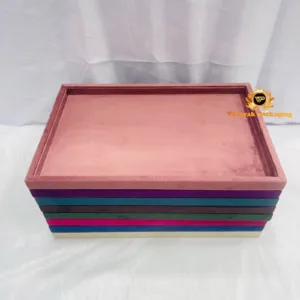 Premium Velvet Jewellery Display Tray – Multipurpose Organizer for Rings, Earrings & Accessories (1 pcs)