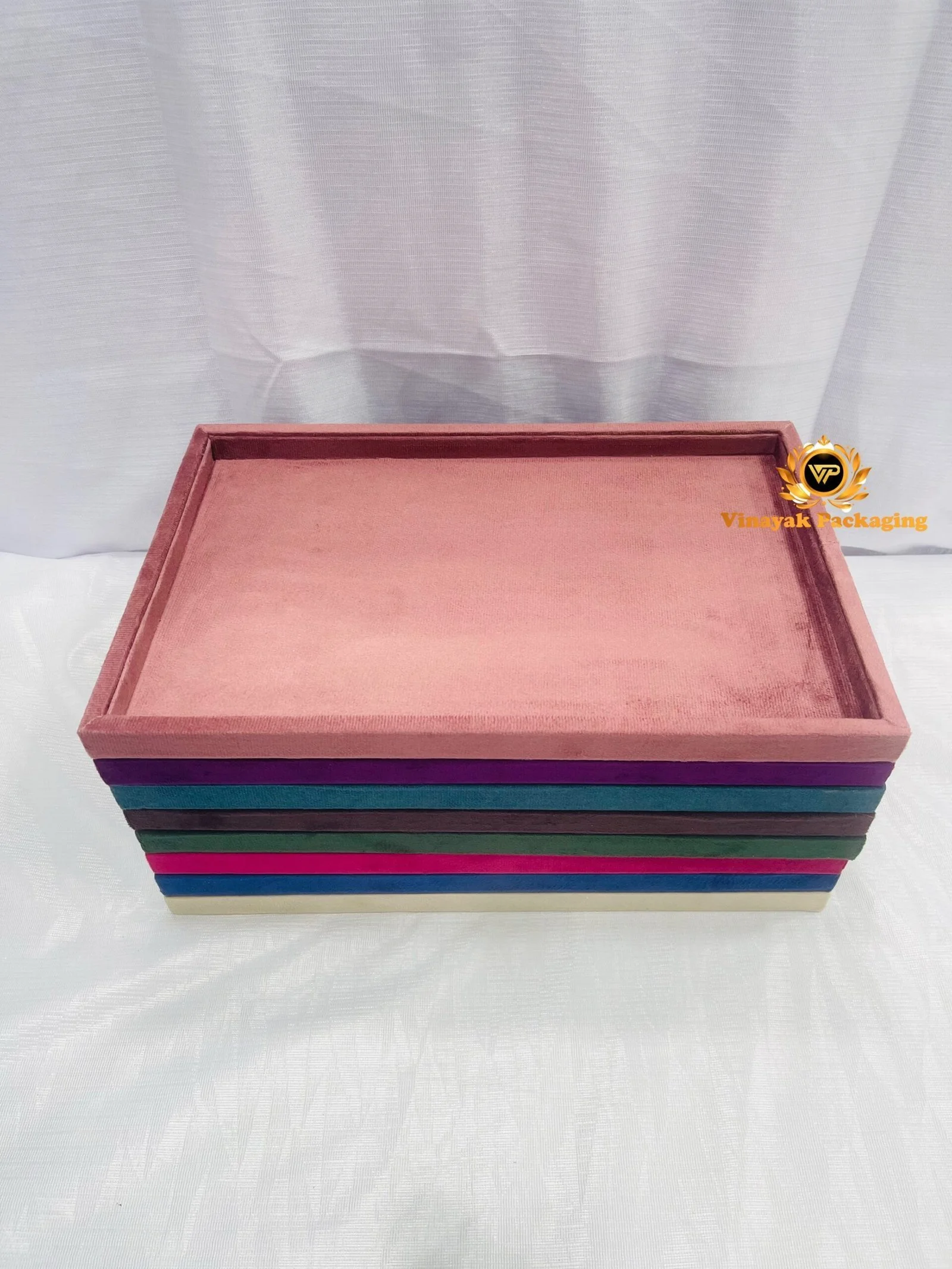 Premium Velvet Jewellery Display Tray – Multipurpose Organizer for Rings, Earrings & Accessories (1 pcs)