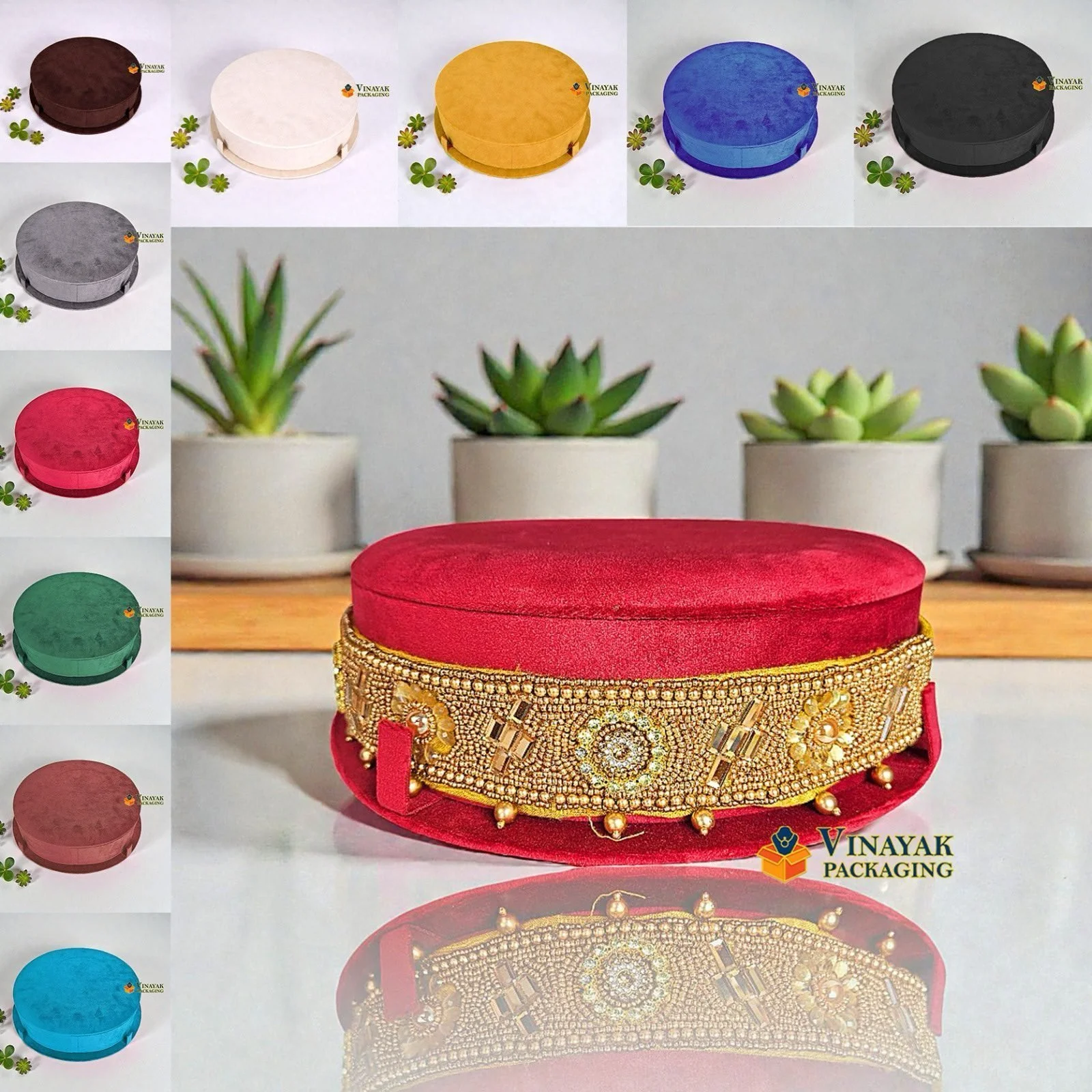 Premium Round Velvet Hip Belt Display – Elegant Jewellery Presentation Base