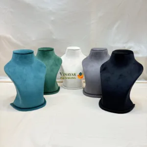 Premium Velvet Necklace Display Stands – Multi-Color Collection