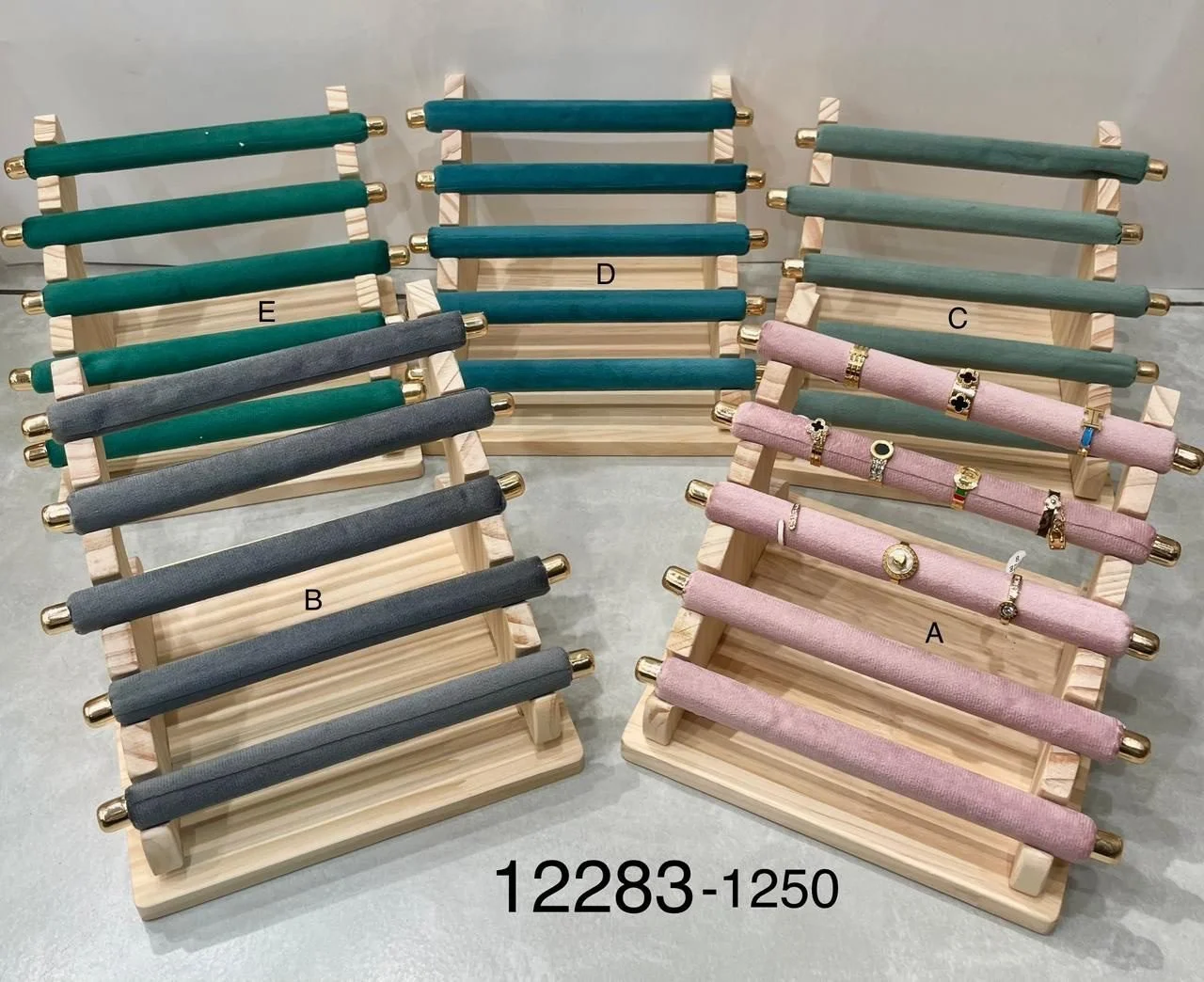 Multi-Tier Velvet Ring Display Stand