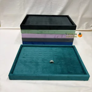 Multi-Color Velvet rings Display Trays