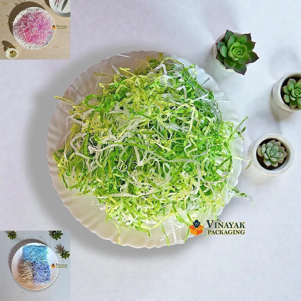 Shredded Paper Filler for Gift Packing | Decorative Packaging Shreds (random & mixed colours)