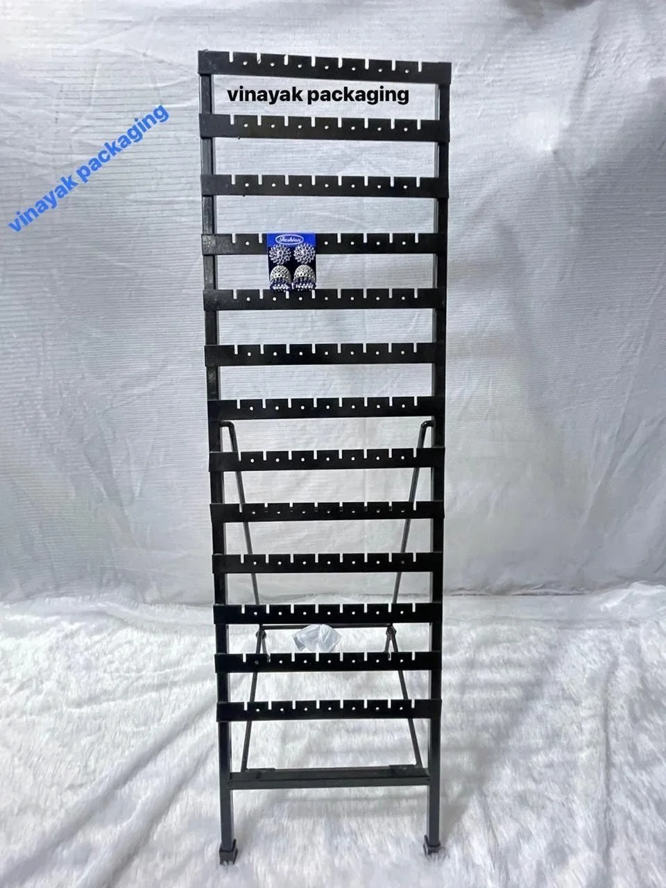 Iron Floor Standing Jewellery Display Rack – Multi-Row Earring & Stud Display Stand (1*3 feet)