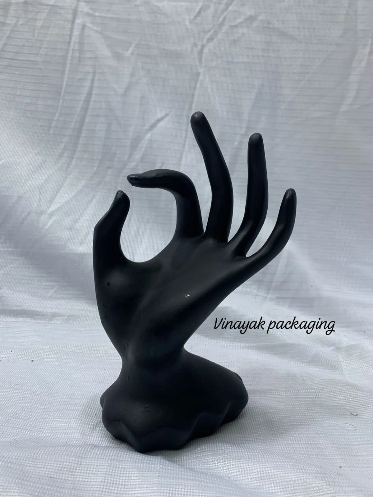Elegant Black ring Hand Display Stand