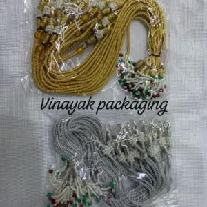 Traditional Necklace Rope Strings – Golden & Silver (Pack of 12 pcs)