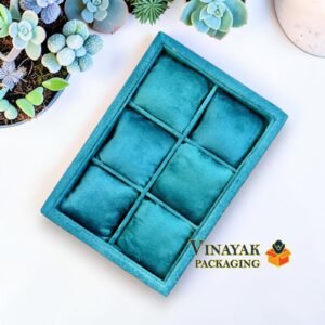 6 Slot Watch & Bracelet Display Tray with Cushion – Jewellery Organizer & Showcase Display Tray (size 7*10)