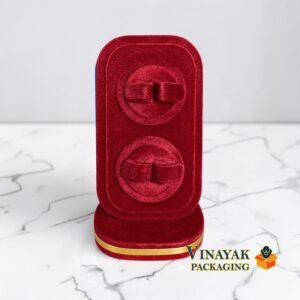 Premium Velvet Earring Display Stand with Gold Base (size 7*4 inch)